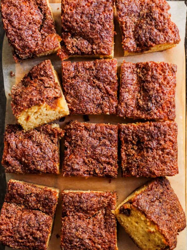 A platter of healthy coffee cake.