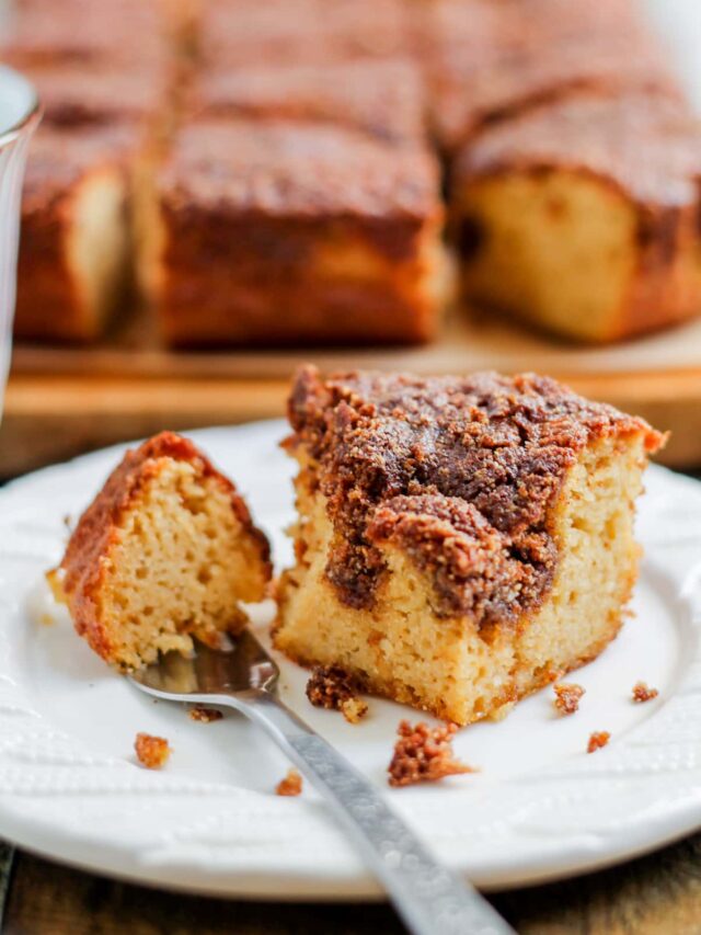 A plate of healthy coffee cake.