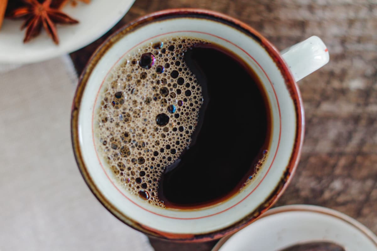 Spiced coffee in a cup.