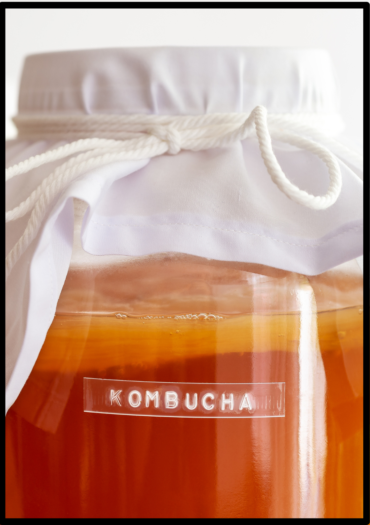 A jar of kombucha.