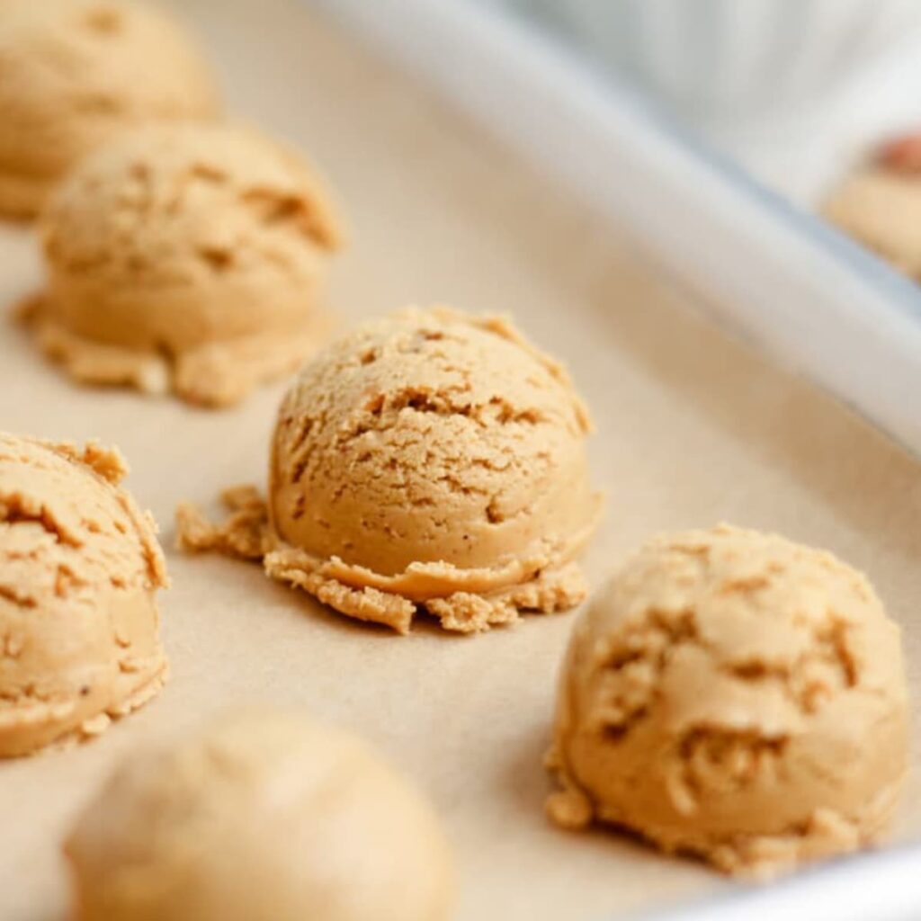 A tray of peanut butter protein balls.