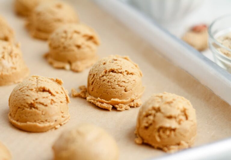 A tray of peanut butter protein balls.