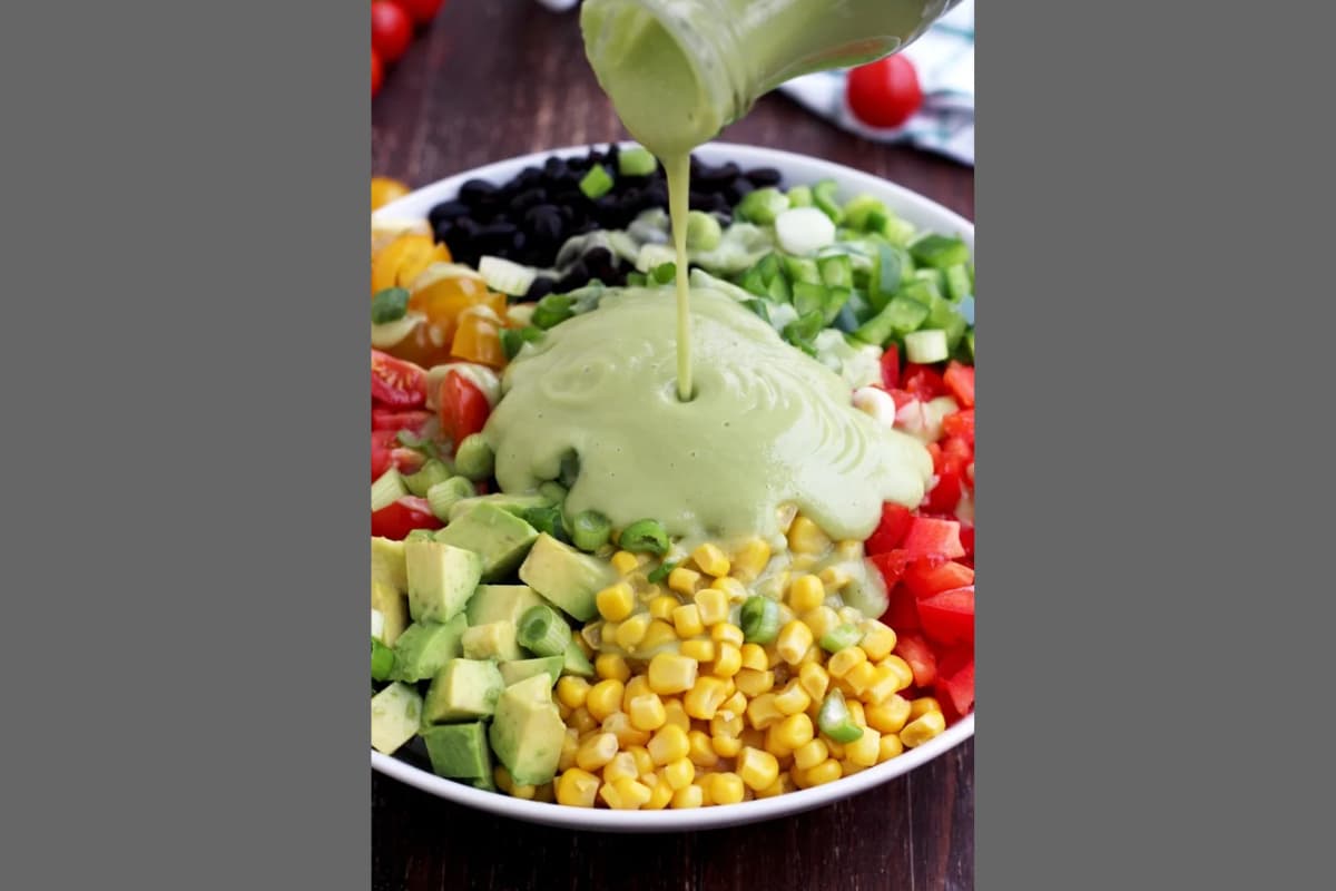 A bowl of mexican chopped salad.