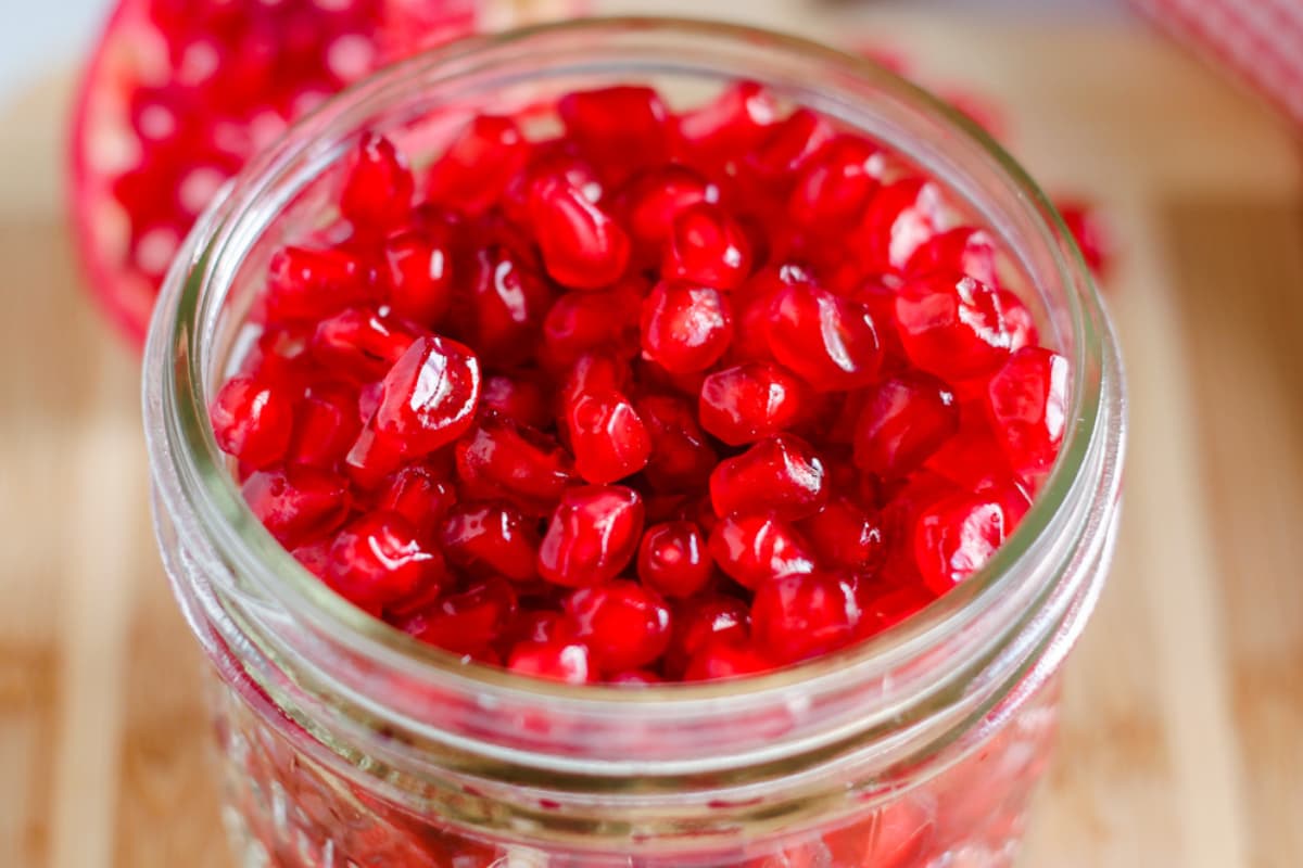 Pomegranate in a jar.