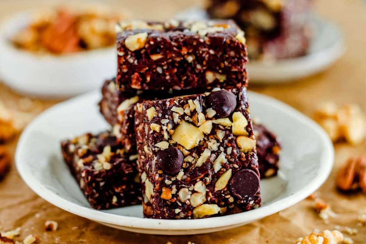 A plate of Mom's health fudge.