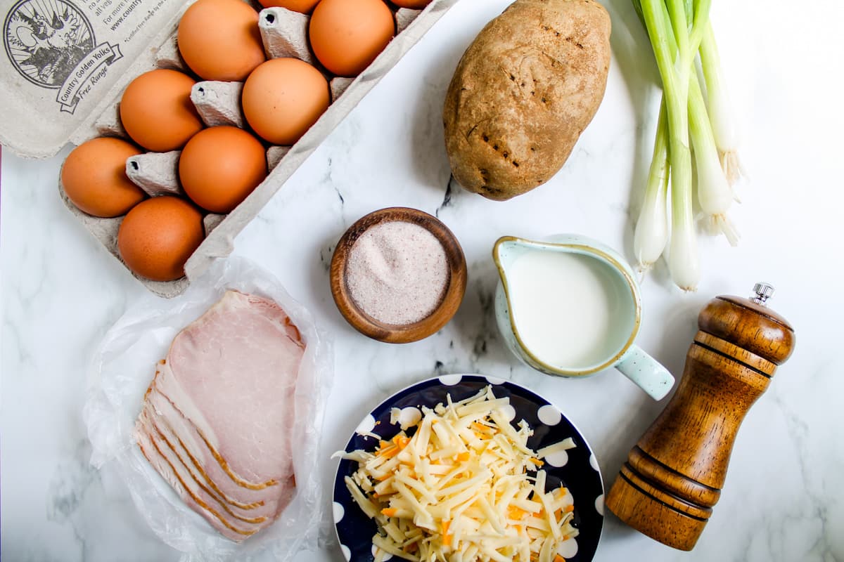 Ingredients on a counter.