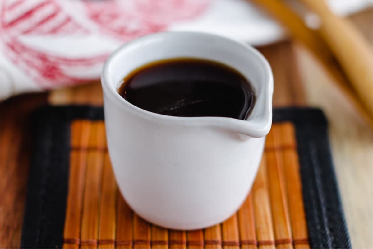 A dish of soy free soy sauce.