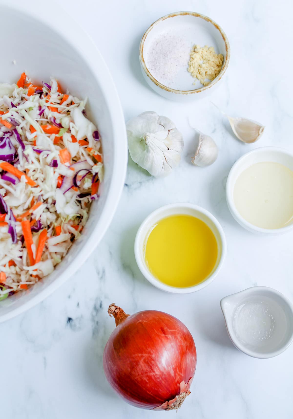 Ingredients on a counter.