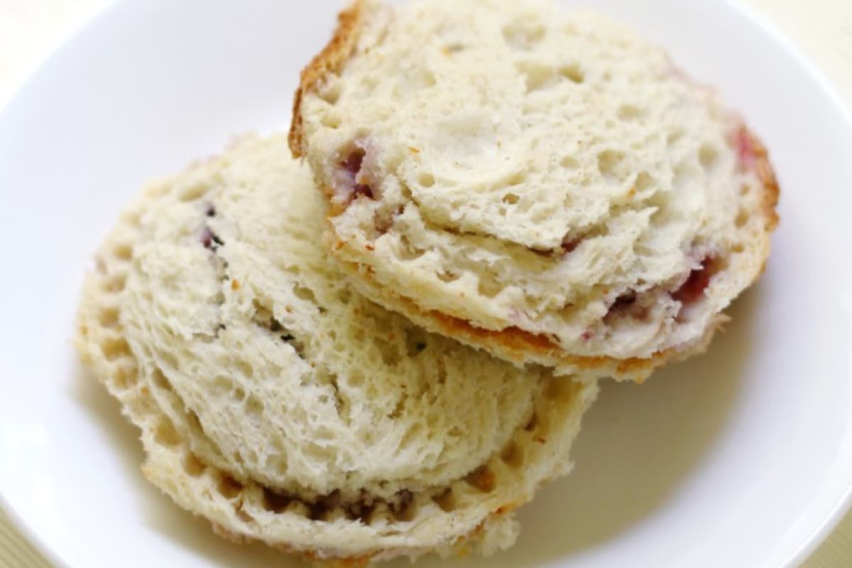 A plate of homemade Uncrustables.