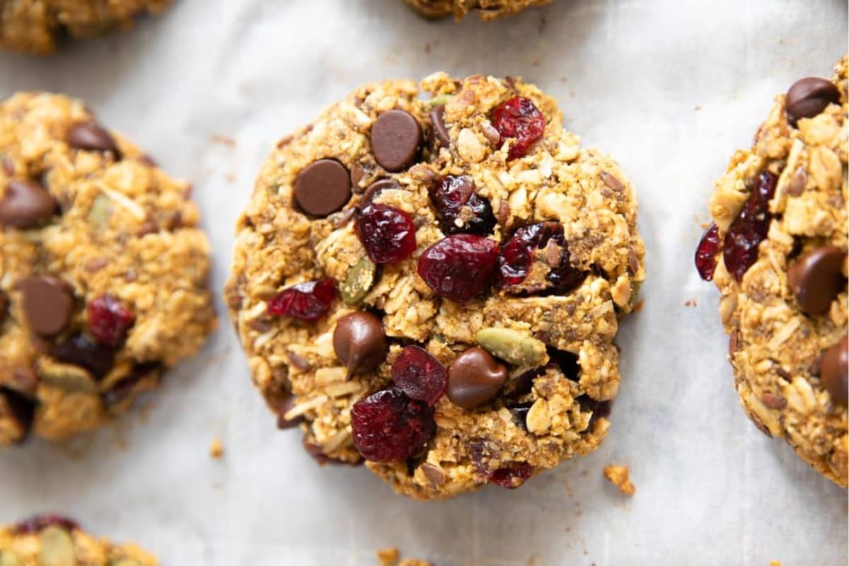 A tray of breakfast cookies.