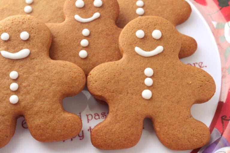 A tray of healthy gingerbread cookies.