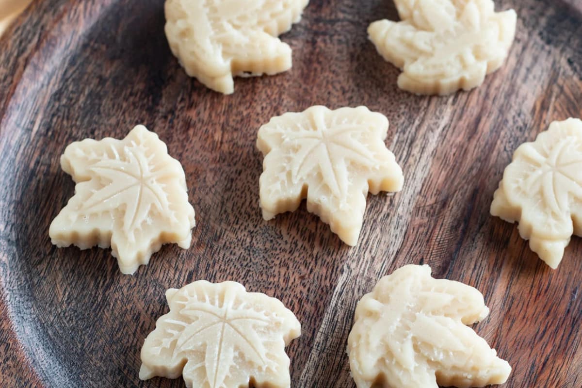 A plate of maple candy.