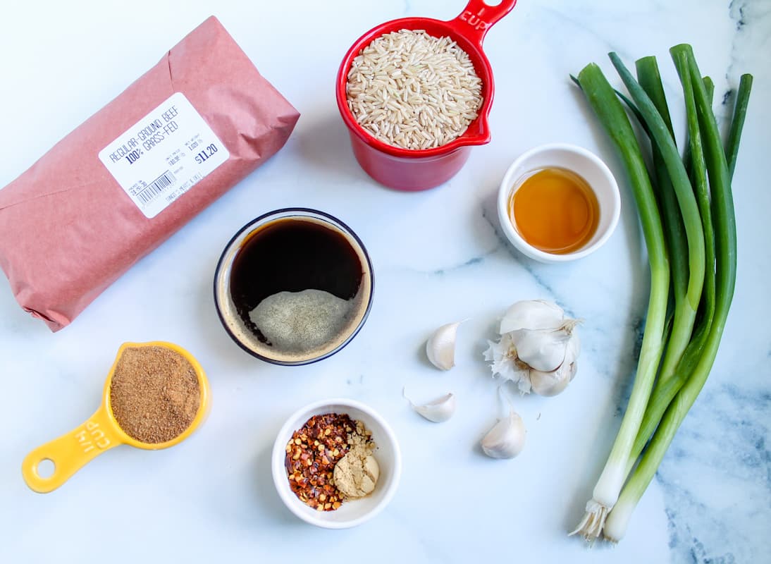 Ingredients on a counter.