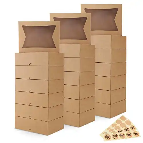 Bakery Boxes with Window - 25-Pack