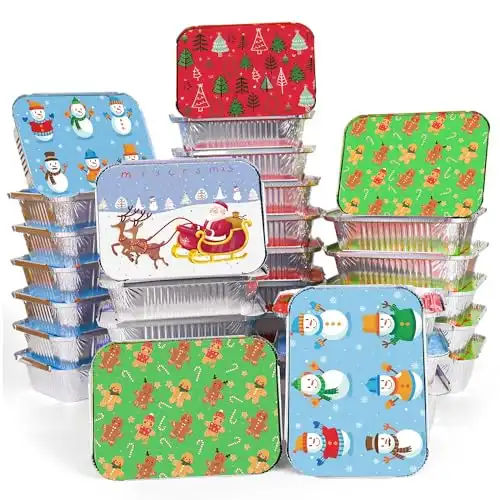 Christmas Cookie Tins with Lids for Gift Giving