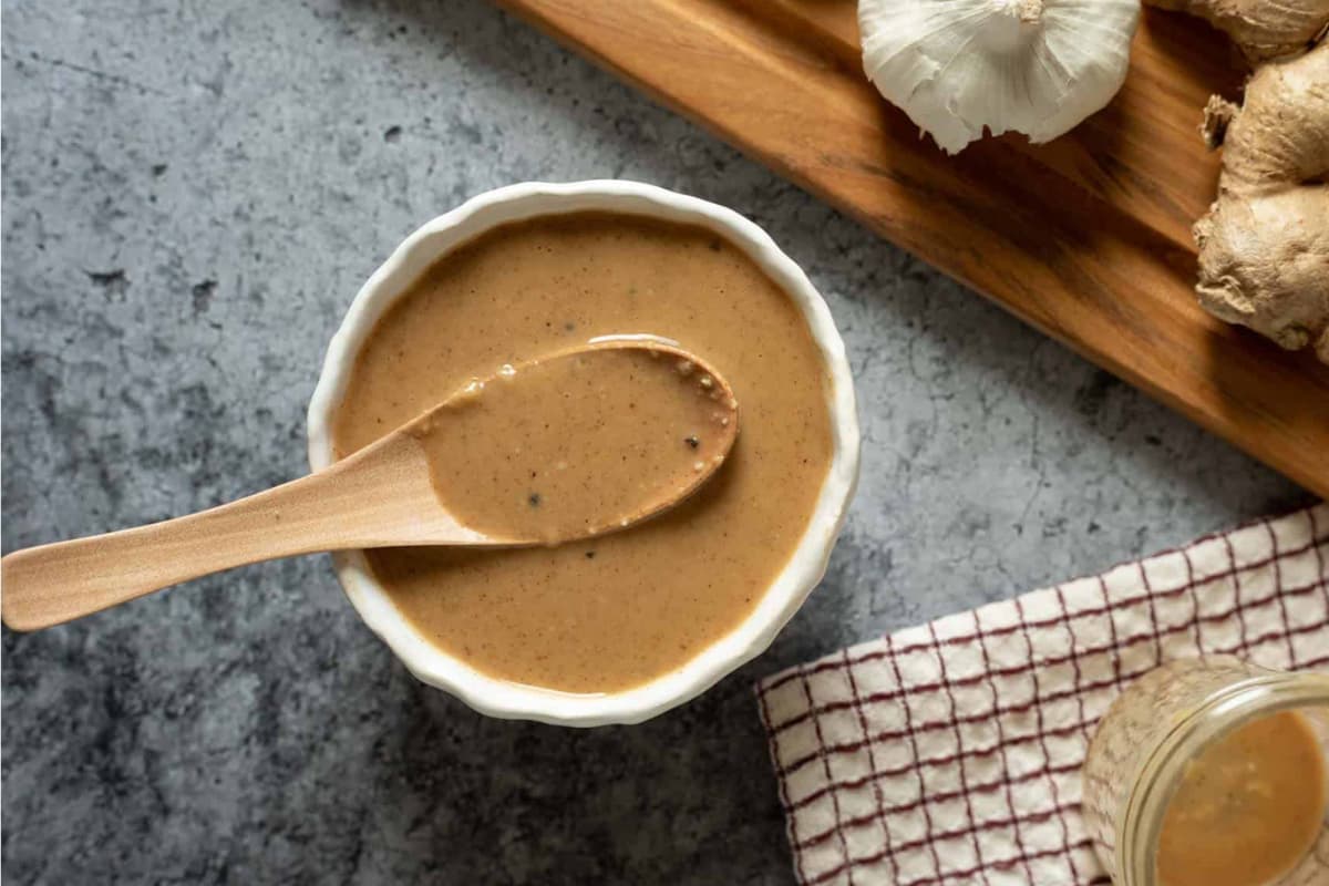 A bowl of miso sauce.