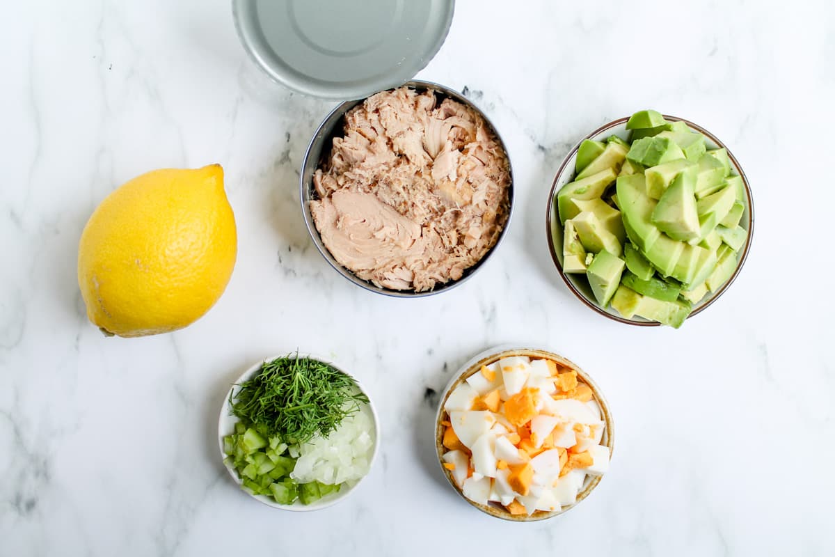 Ingredients on a counter.