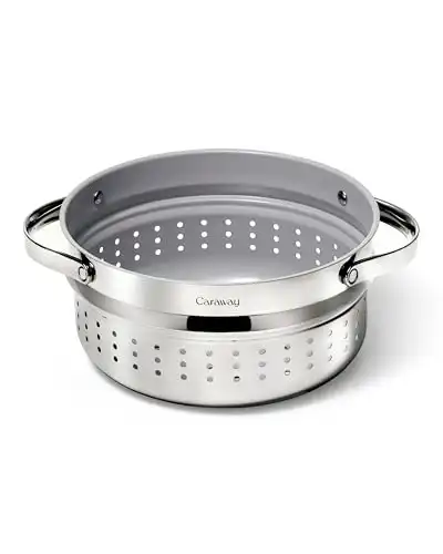 Caraway Stainless Steel Steamer with Handles