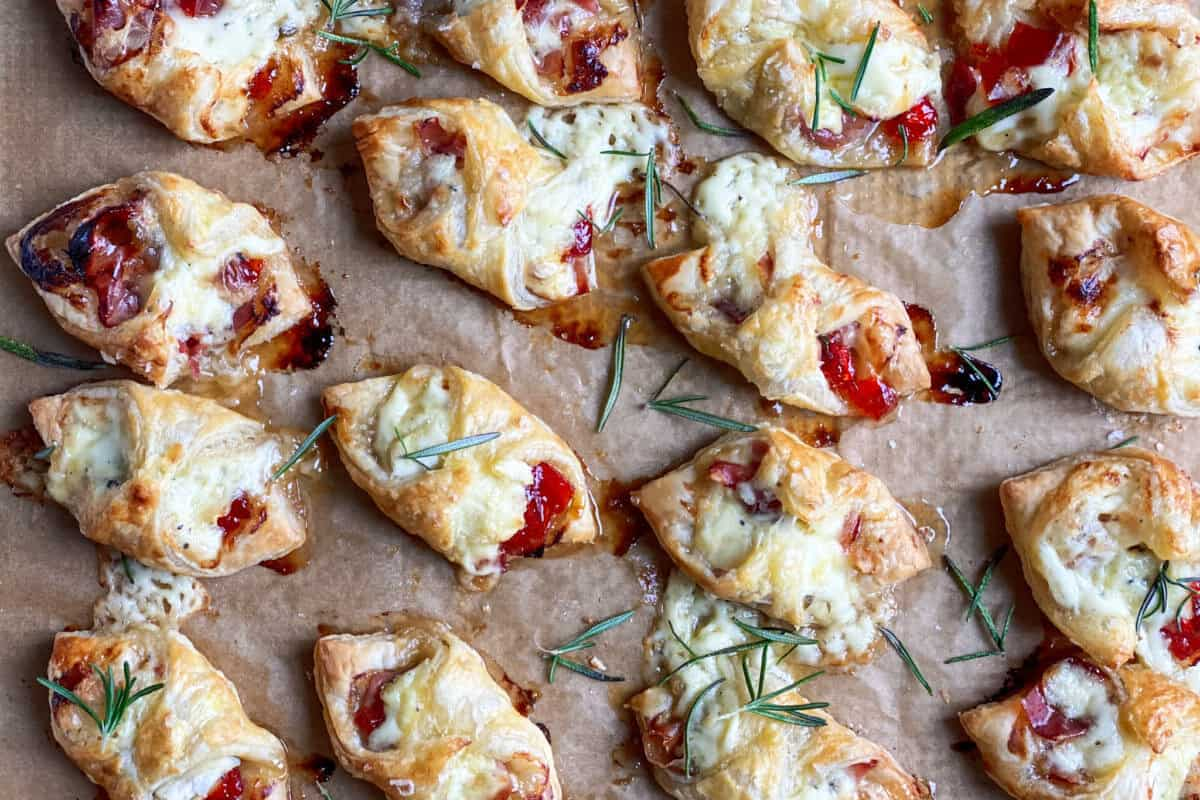 A tray of baked brie.