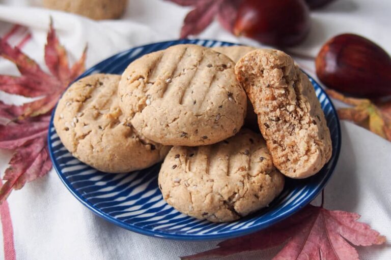 A plate of maple chestnut cookies.