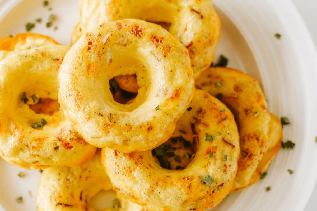 A plate of copycat dunkin egg bites.