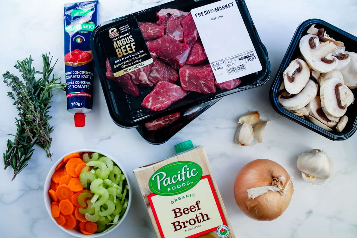 Ingredients on a counter.