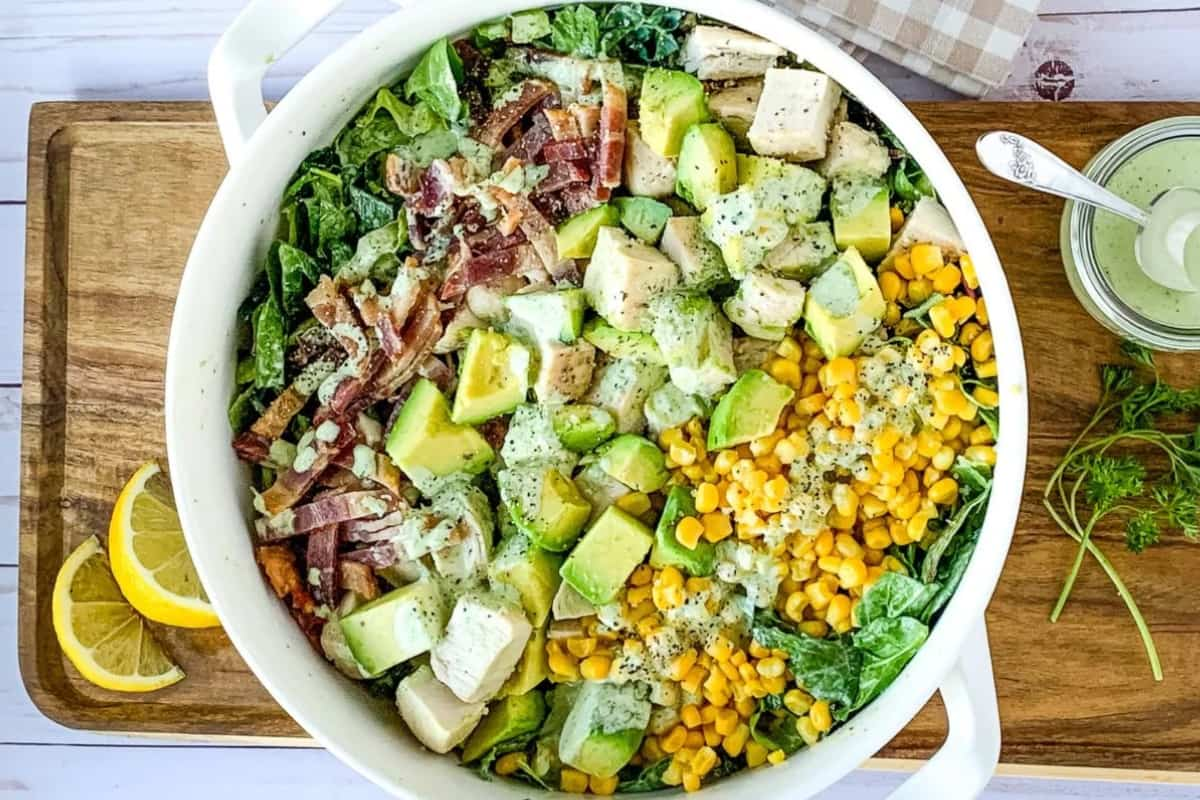 A bowl of tiktok panera salad.