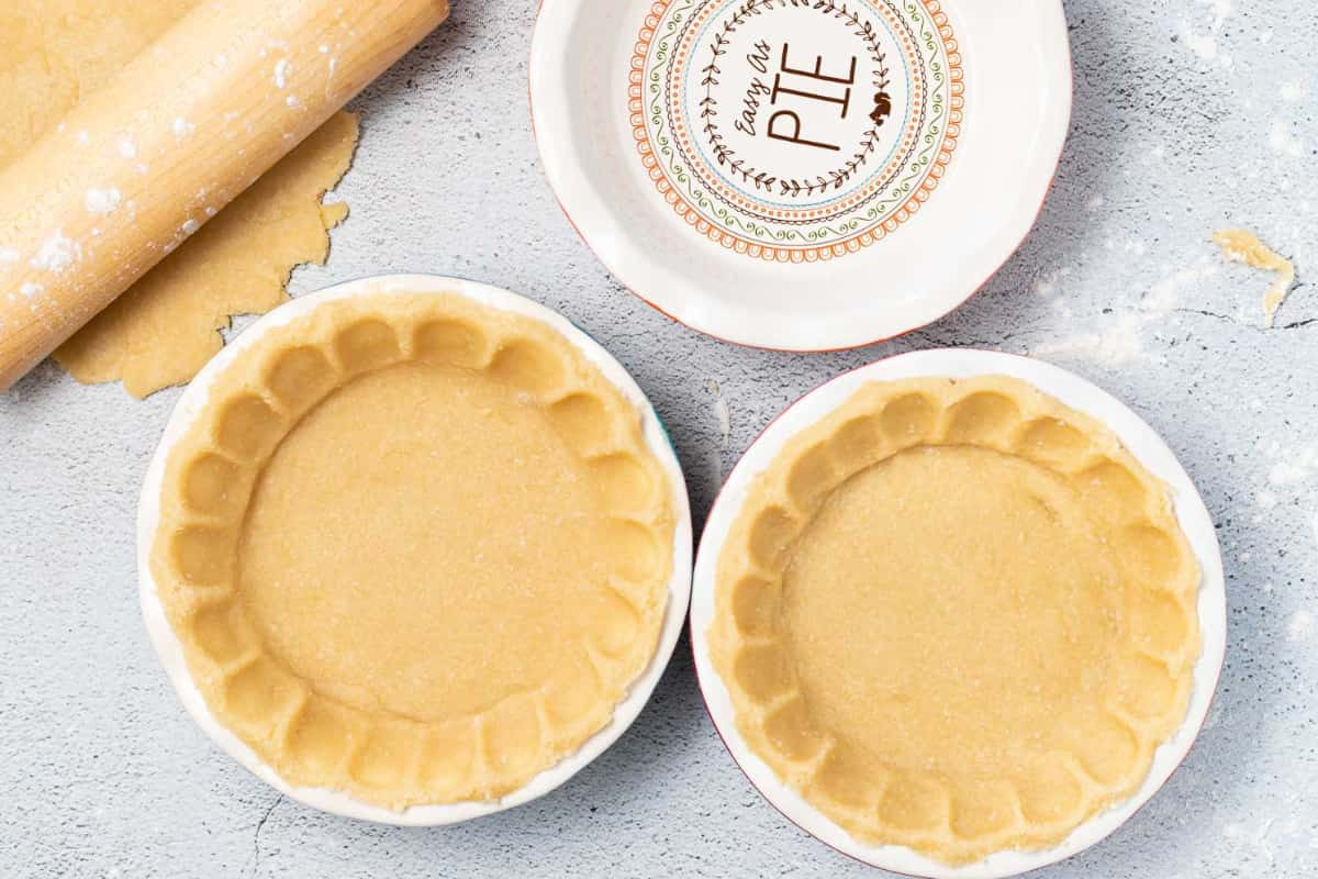 A tray of almond flour pie crust.