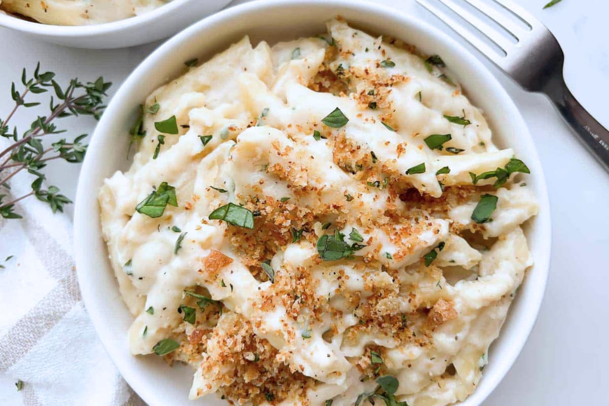 A bowl of italian mac and cheese.