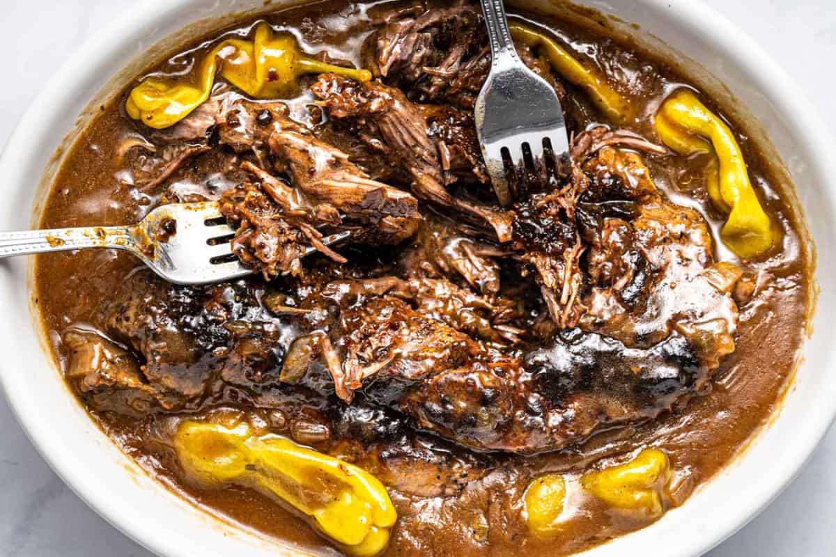 A dish of mississippi pot-roast.