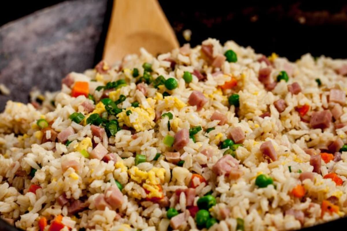 A plate of easy fried rice.