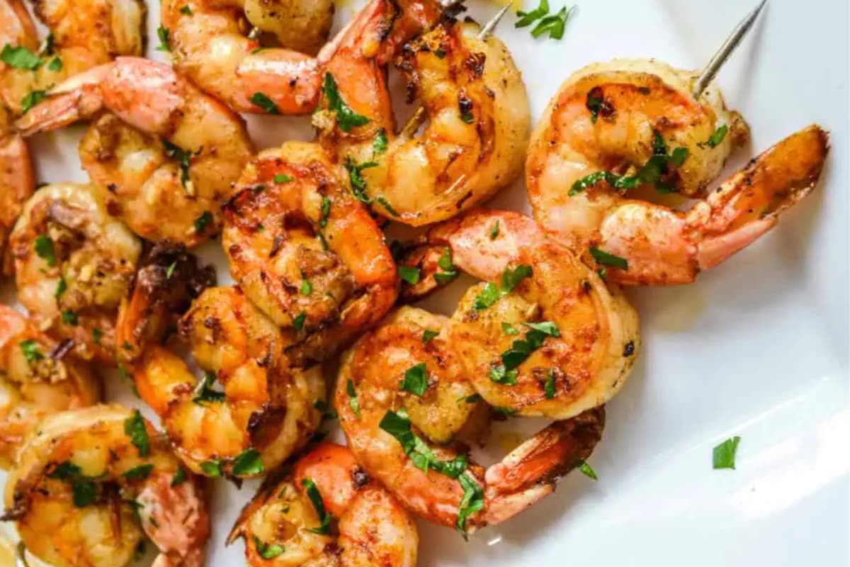 A dish of Grilled Shrimp.