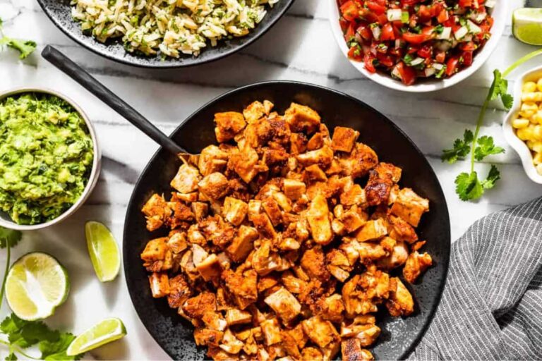 A dish of copycat Chipotle Chicken.
