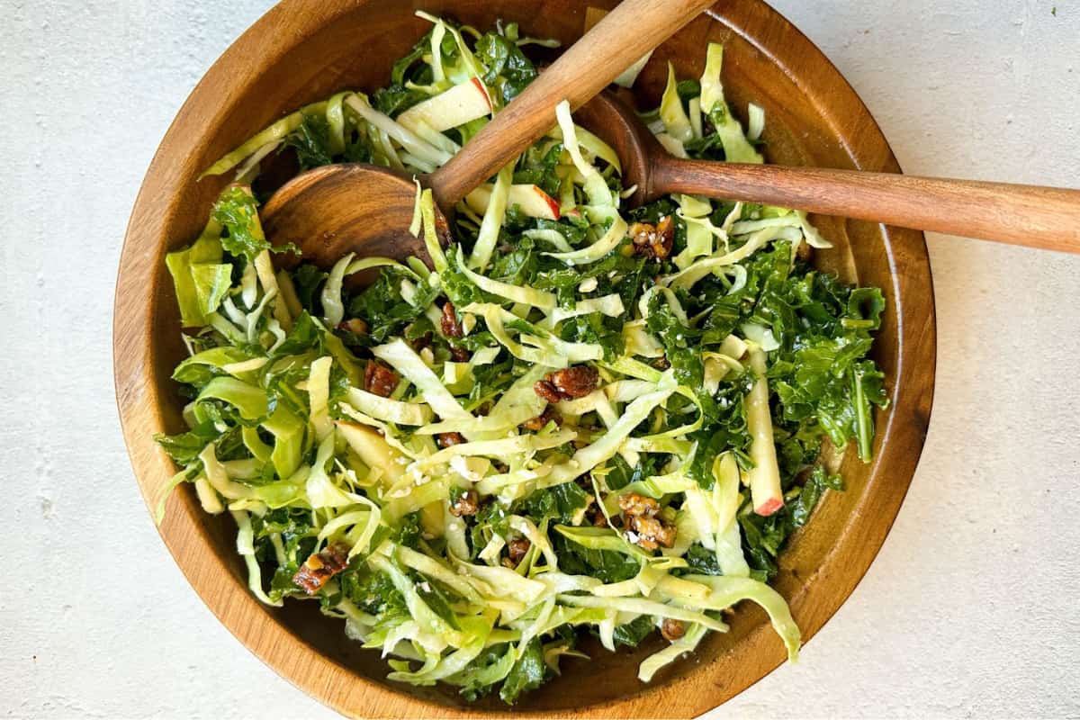A bowl of Kale Crunch Salad (Chick-Fil-A Copycat).