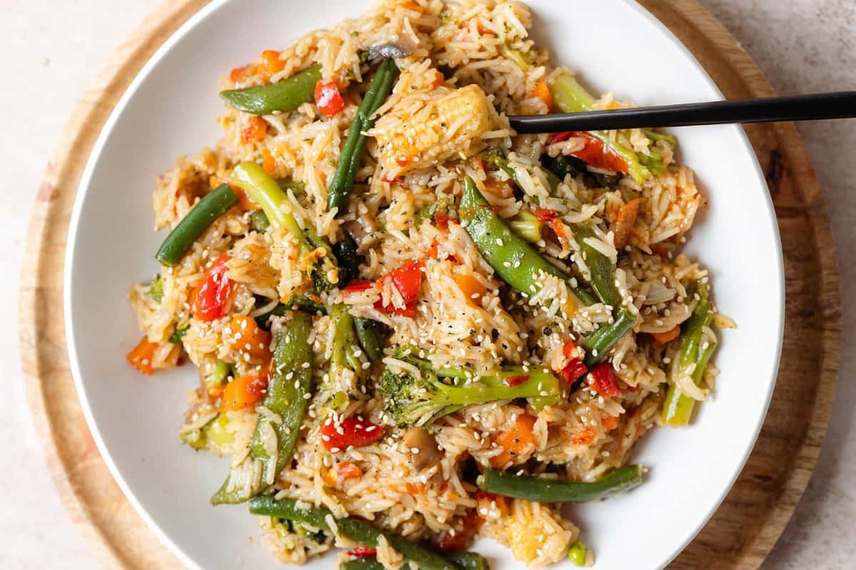 A dish of Frozen Vegetable Stir Fry.
