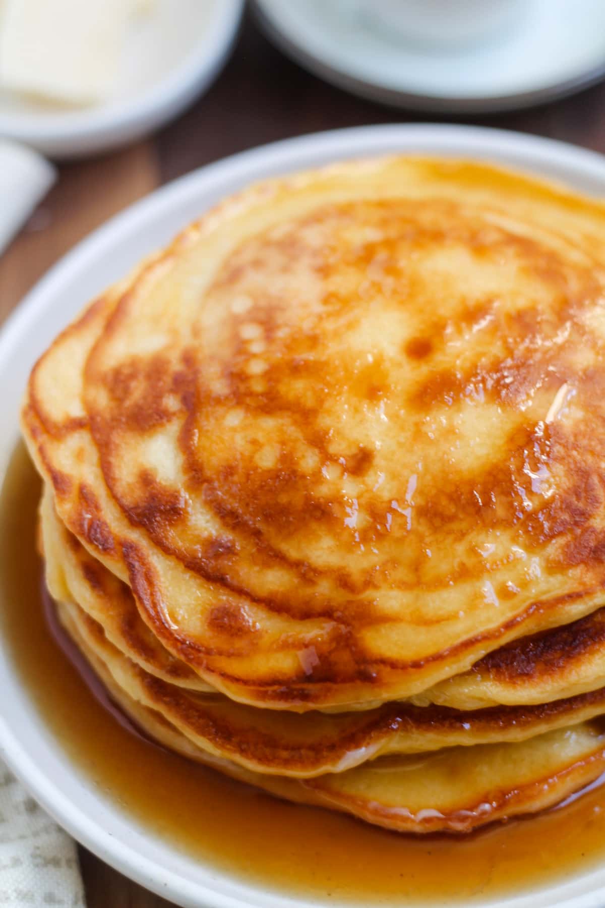 A plate of Greek yogurt pancakes.