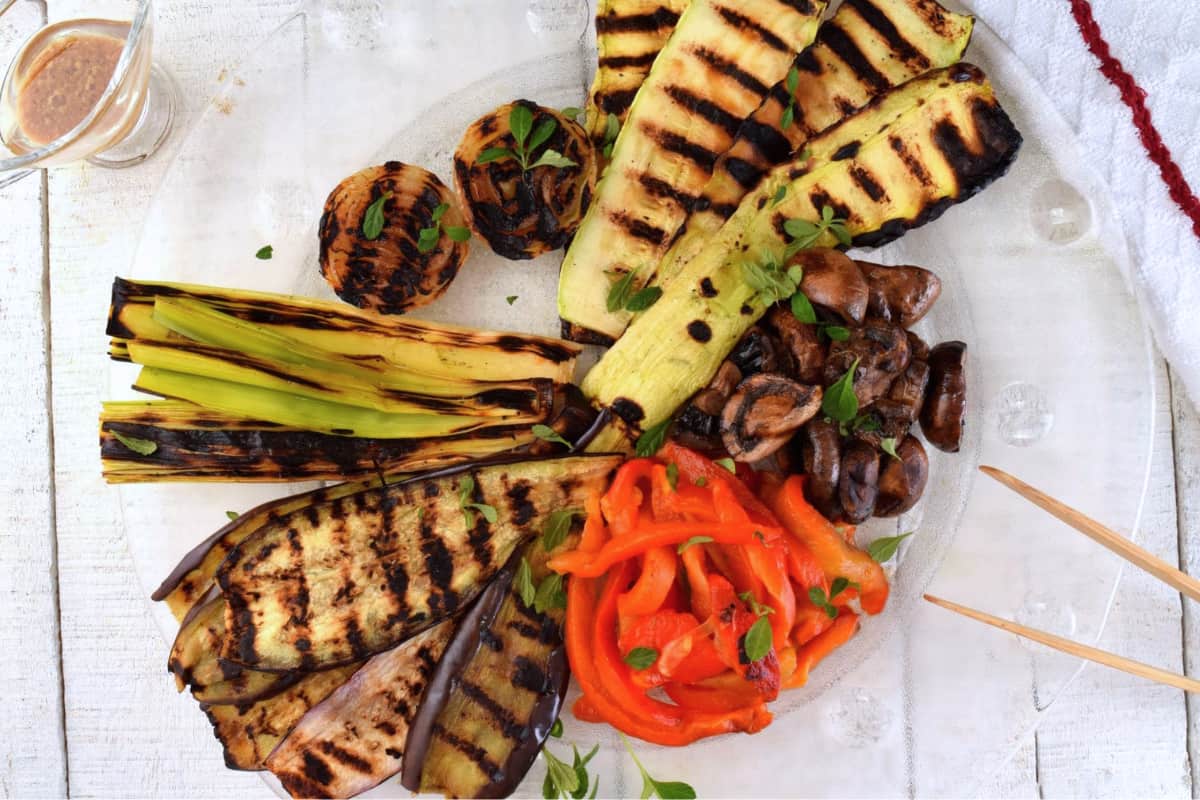 A plate of Escalivada (Grilled Vegetables).