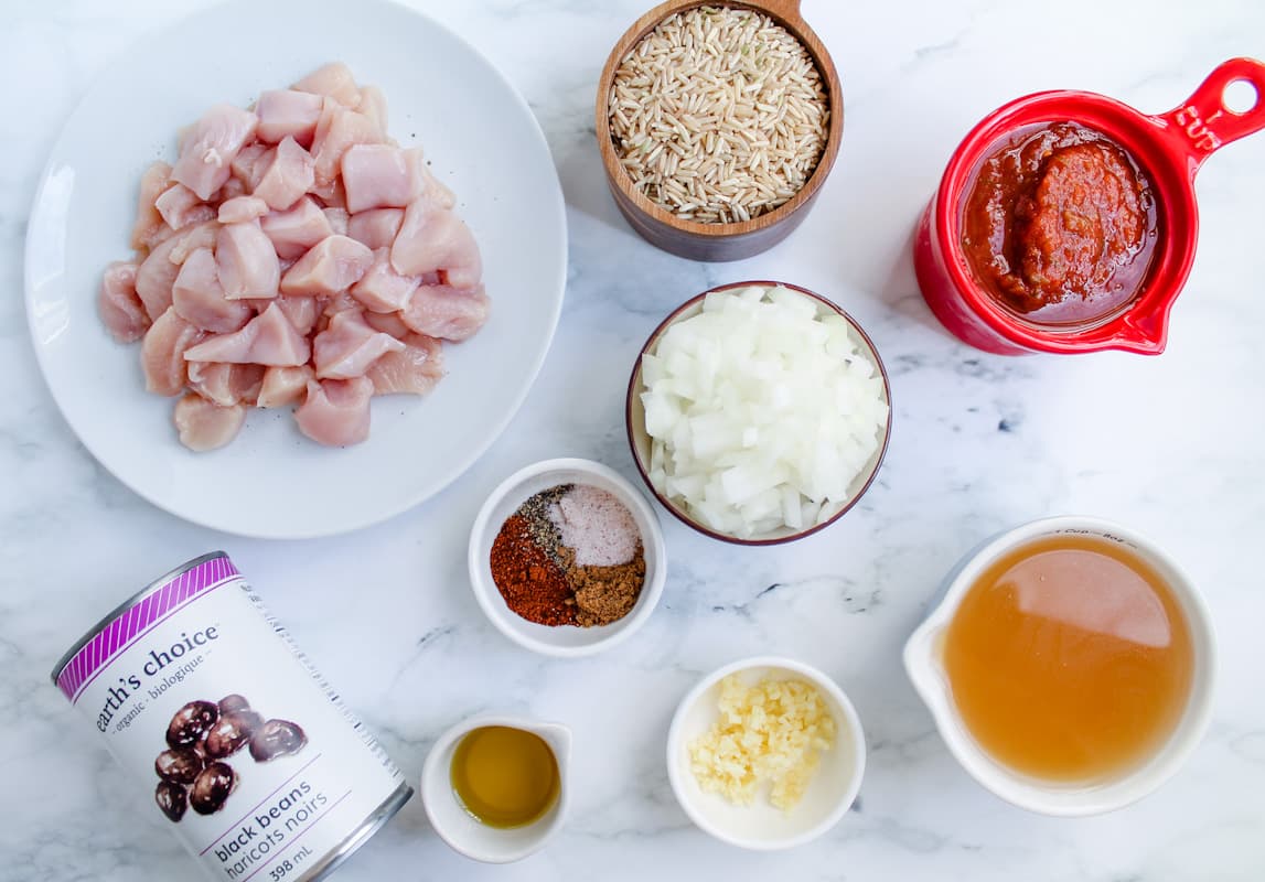 Ingredients on a counter.