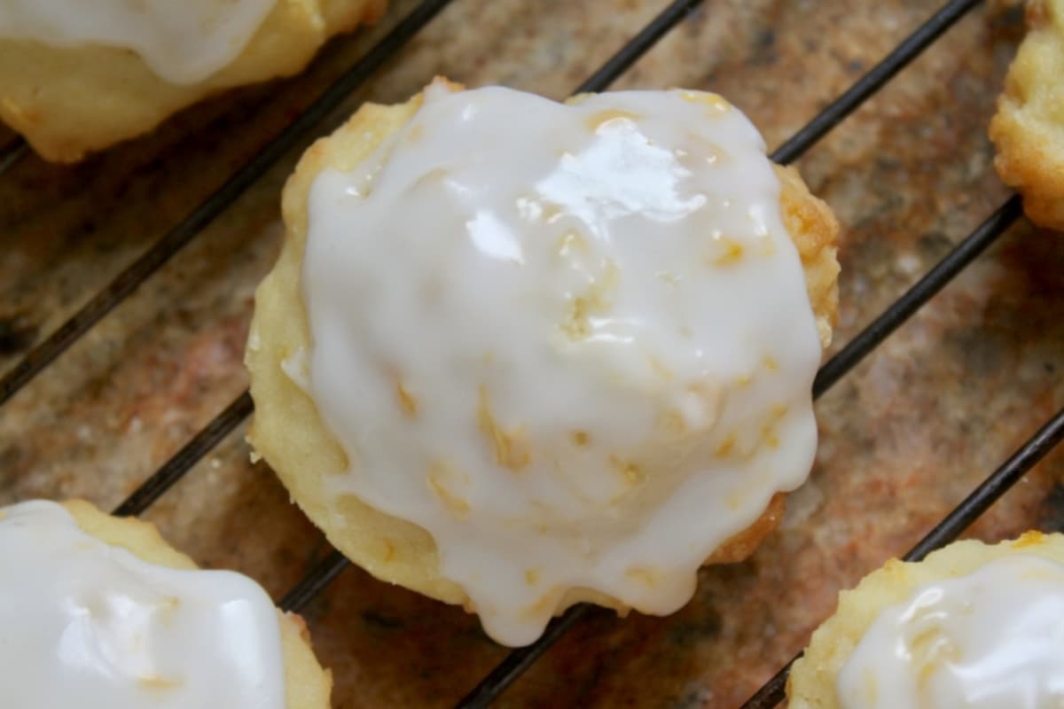 A tray of Lemon Ricotta Cookies.