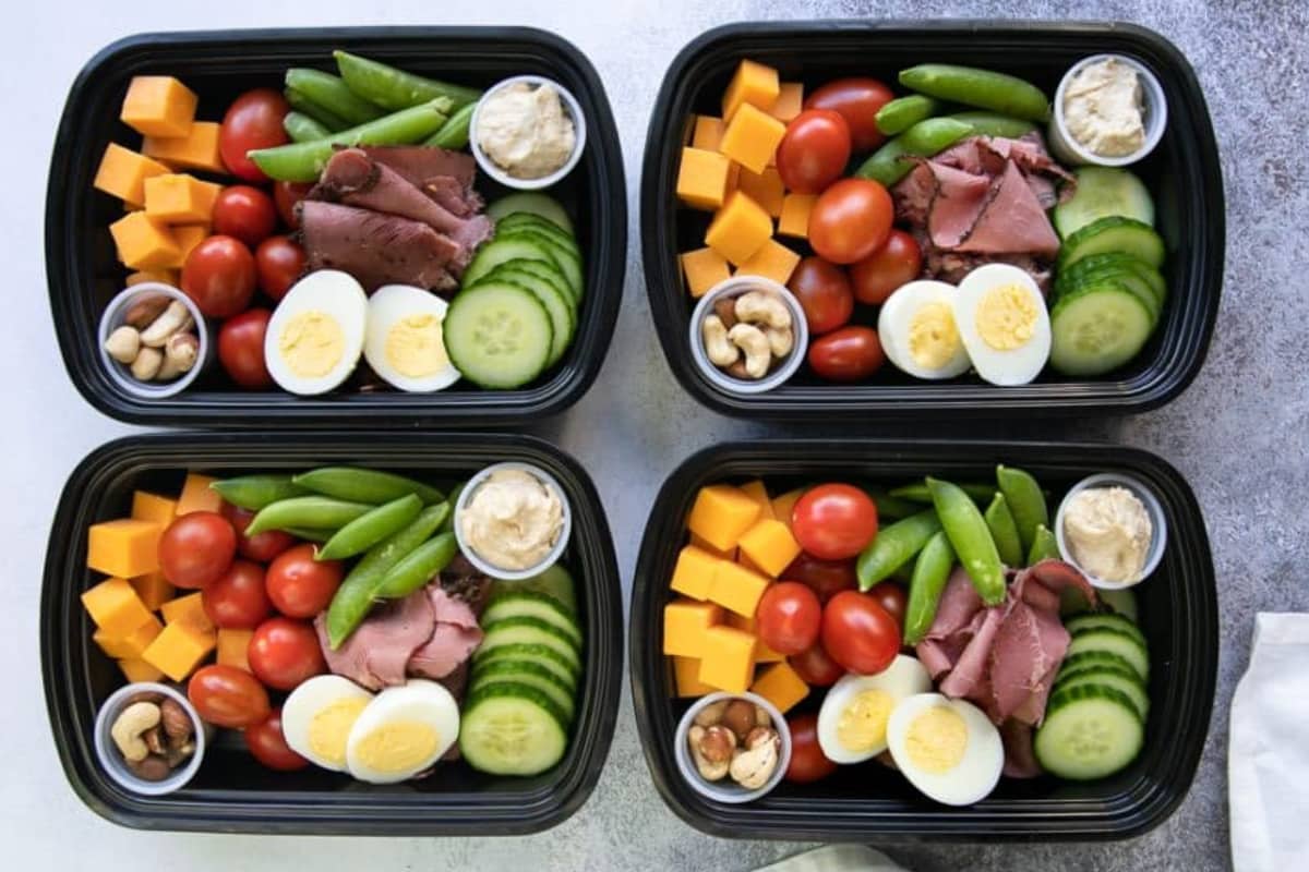 Containers of Protein Snack Packs.