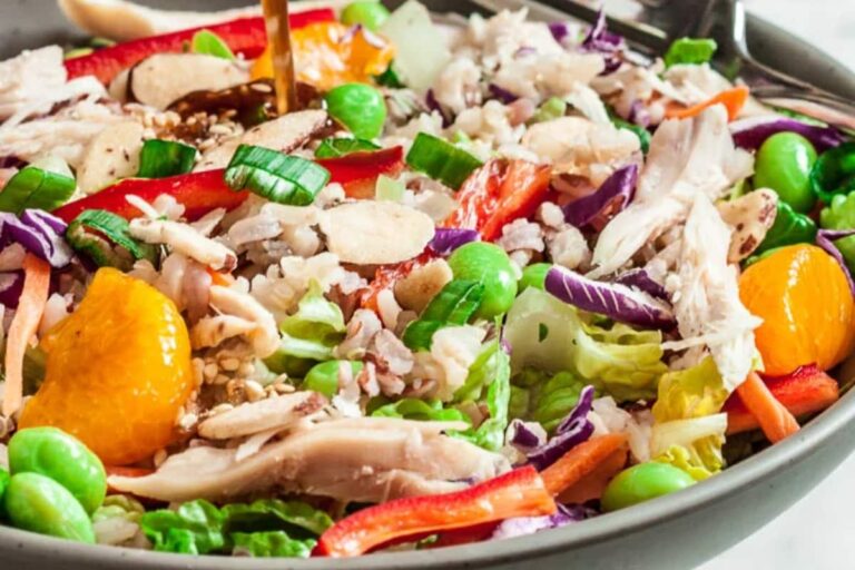 A bowl of Asian rice salad.