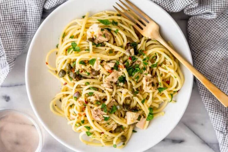 A plate of Tuna Pasta.