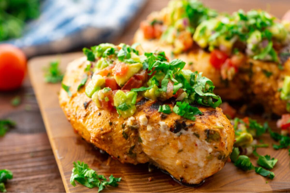 A plate of Cilantro Lime Grilled Chicken.
