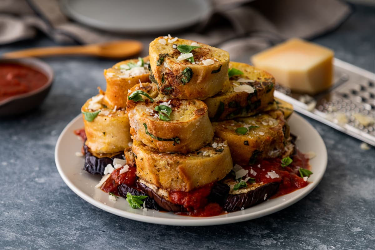 A plate of Savory French Toast.