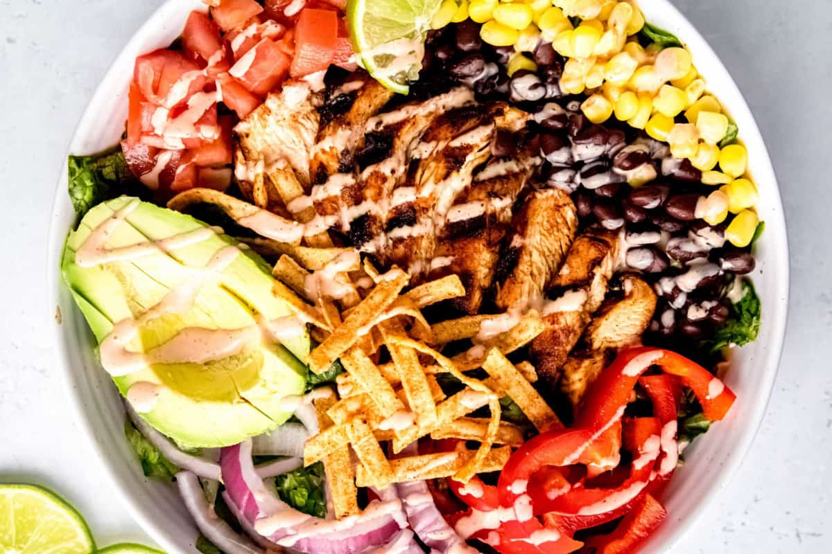 A dish of Spicy Southwest Salad.