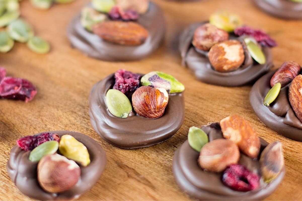 A plate of Cranberry Nut Cluster Energy Bites.