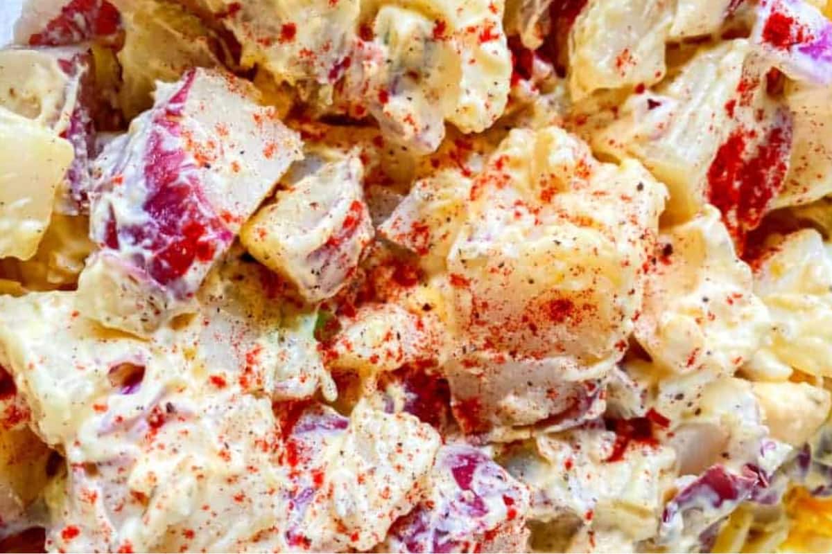 A bowl of Easy Potato Salad.