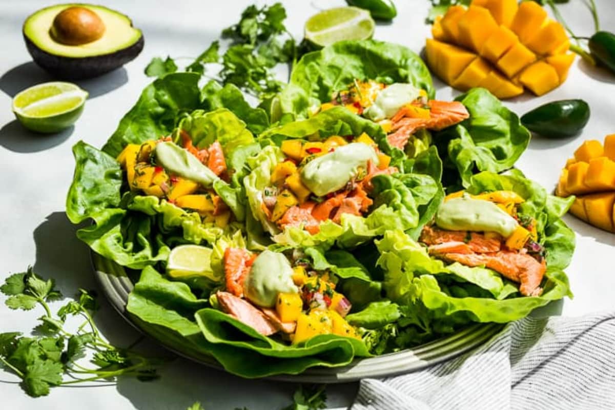 A plate Fish Taco Wraps.