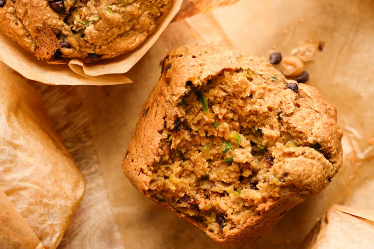 A tray of Gluten-Free Zucchini Muffins.