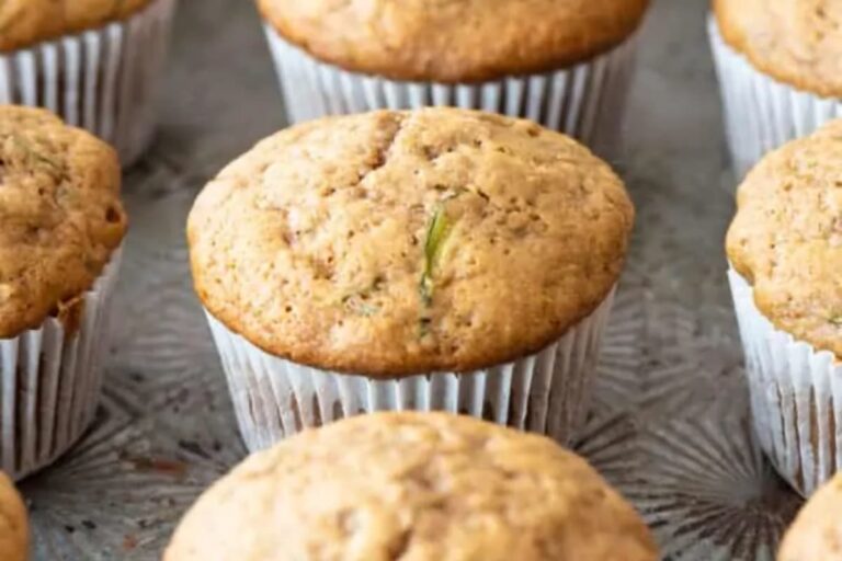 A tray of Gluten Free Zucchini Muffins.